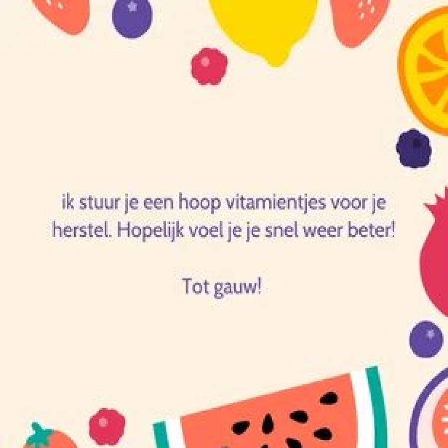 Beterschapskaarten | Kaarten Kaartje2go Beterschapskaarten - Vitamientjes Voor Jou!