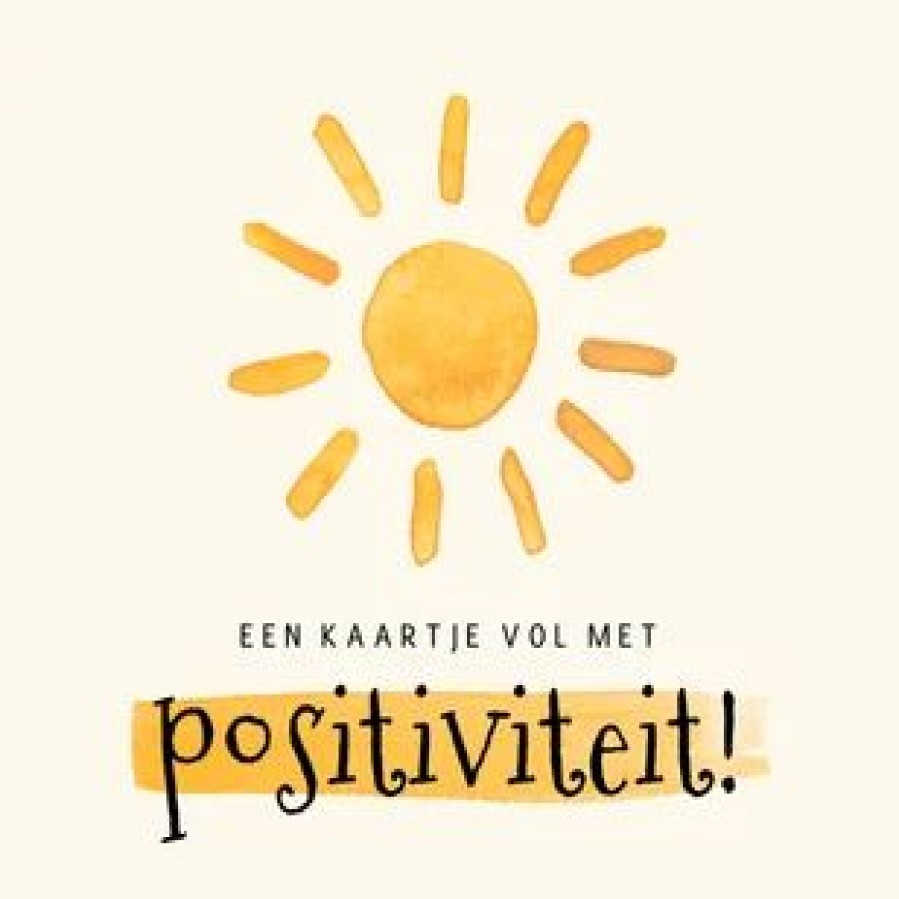 Beterschapskaarten | Kaarten Kaartje2go Beterschapskaartje Positiviteit Zonnetje Stralen