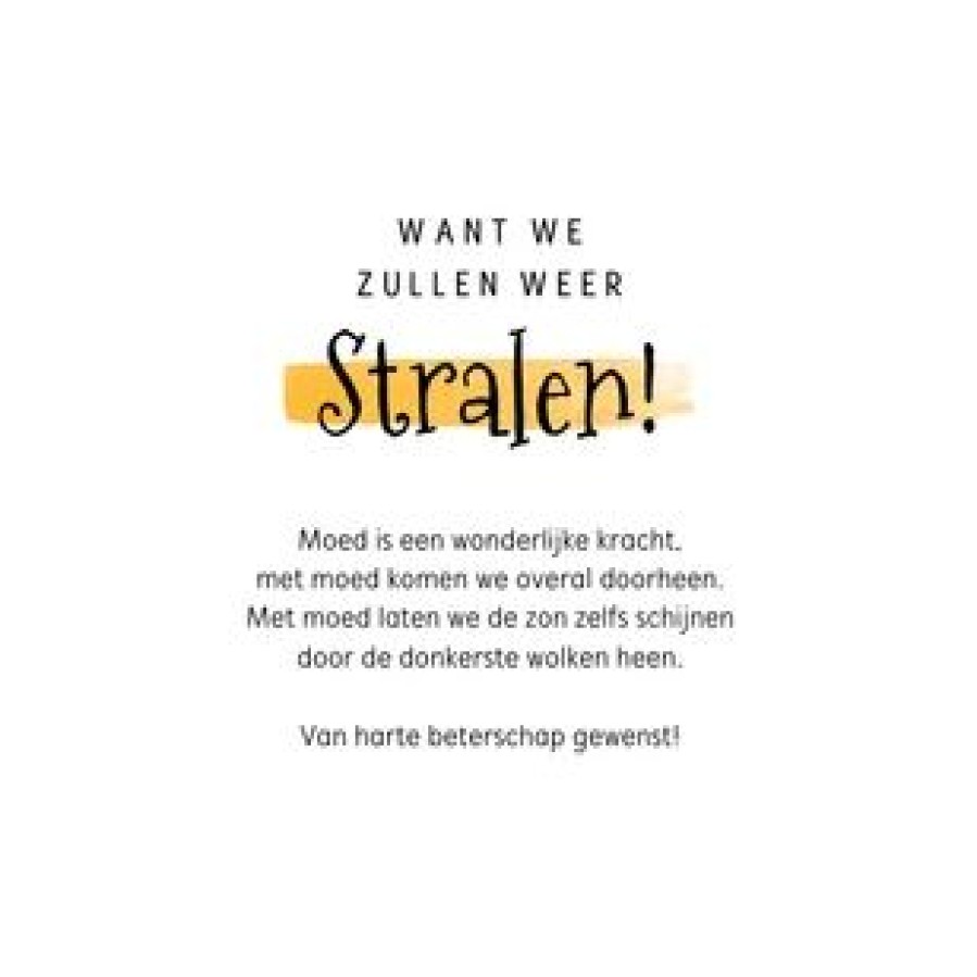 Beterschapskaarten | Kaarten Kaartje2go Beterschapskaartje Positiviteit Zonnetje Stralen