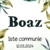 Communiekaarten | Kaarten Kaartje2go Stoere Uitnodiging Met Trendy Botanische Bladeren