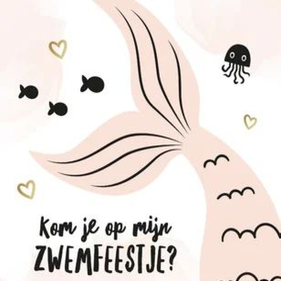 Kinderfeestjes | Kaarten Kaartje2go Uitnodiging Zwemfeestje Zeemeermin