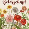 Beterschapskaarten | Kaarten Kaartje2go Beterschapskaart Met Vrolijke Vintage Bloemen