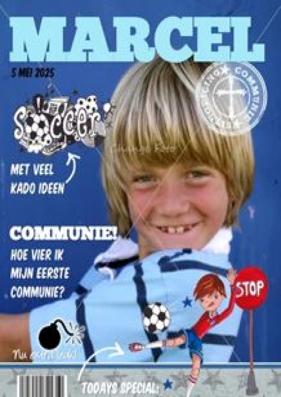 Communiekaarten | Kaarten Kaartje2go Communie Tijdschrift Cover Sport