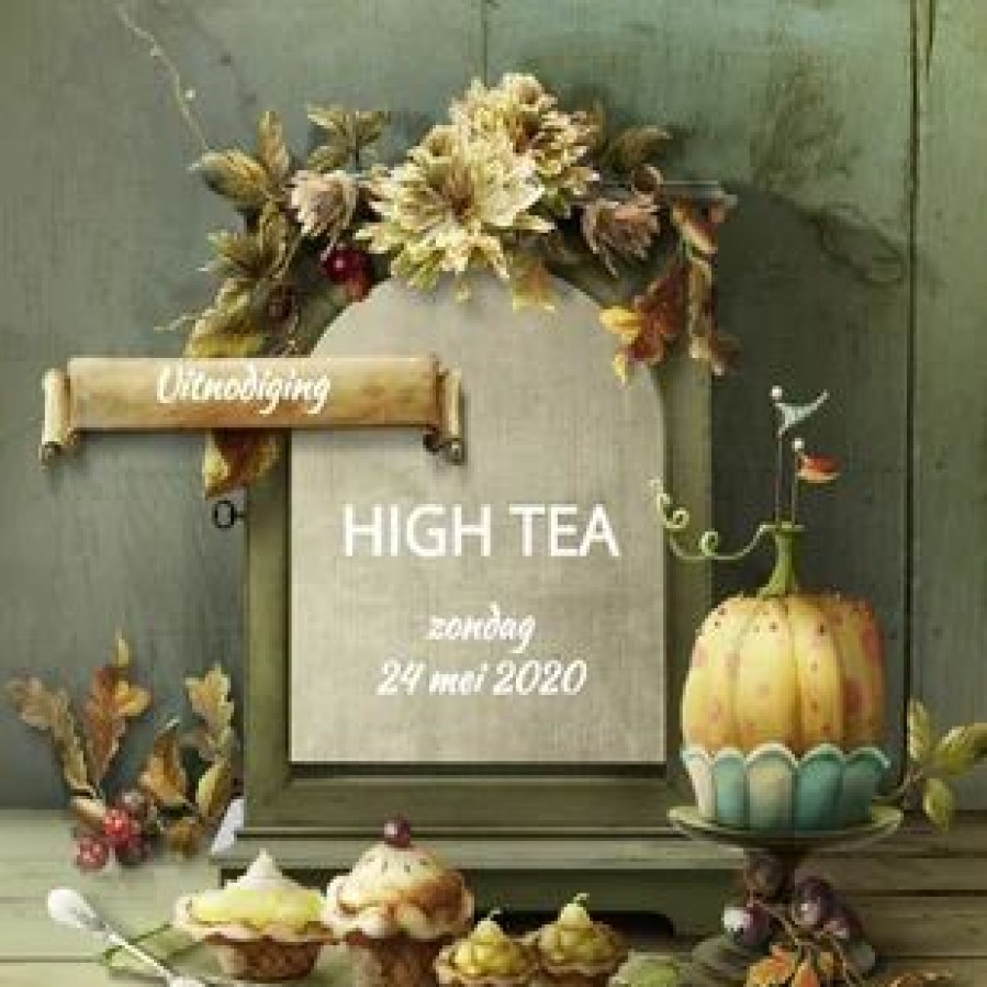 Uitnodigingen | Kaarten Kaartje2go High Tea Scrapbook 6