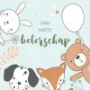 Beterschapskaarten | Kaarten Kaartje2go Beterschapskaart - Dieren Met Ballon En Confetti