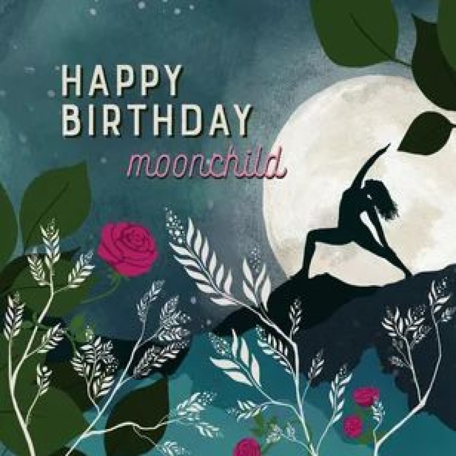 Verjaardagskaarten | Kaarten Kaartje2go Felicitatiekaart 'Happy Birthday Moonchild'