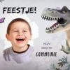 Communiekaarten | Kaarten Kaartje2go Uitnodiging Communiefeest Jongen T-Rex Dino Jungle