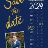 Communiekaarten | Kaarten Kaartje2go Uitnodiging Vormsel Jongen Save The Date Goud Kalender