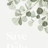 Communiekaarten | Kaarten Kaartje2go Communiefeest Save The Date Eucalyptus Goud Stijlvol Hartjes