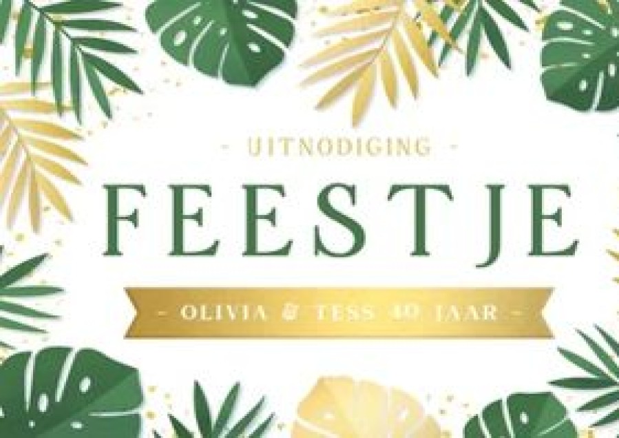 Uitnodigingen | Kaarten Kaartje2go Zomerse Botanische Uitnodiging Voor Een Tuinfeest Of Feestje