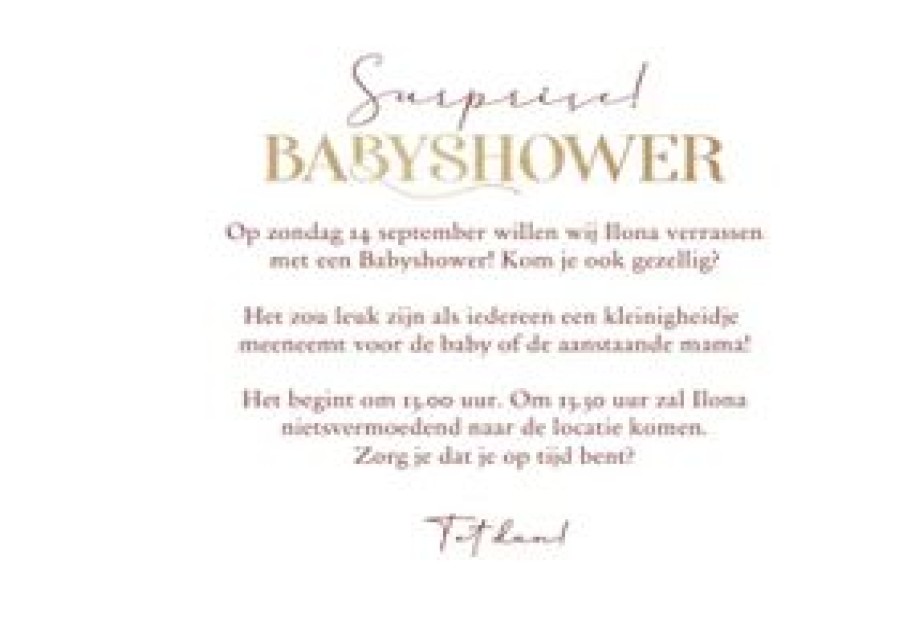 Uitnodigingen | Kaarten Kaartje2go Babyshower Uitnodiging Waterverf Roze Confetti Goud