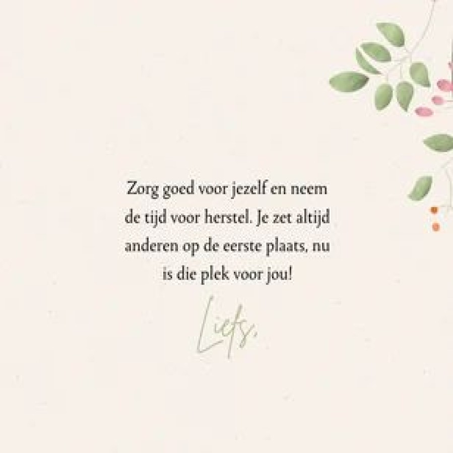 Beterschapskaarten | Kaarten Kaartje2go Beterschapskaart Stijlvol Wilde Bloemen Aquarel Kraftlook