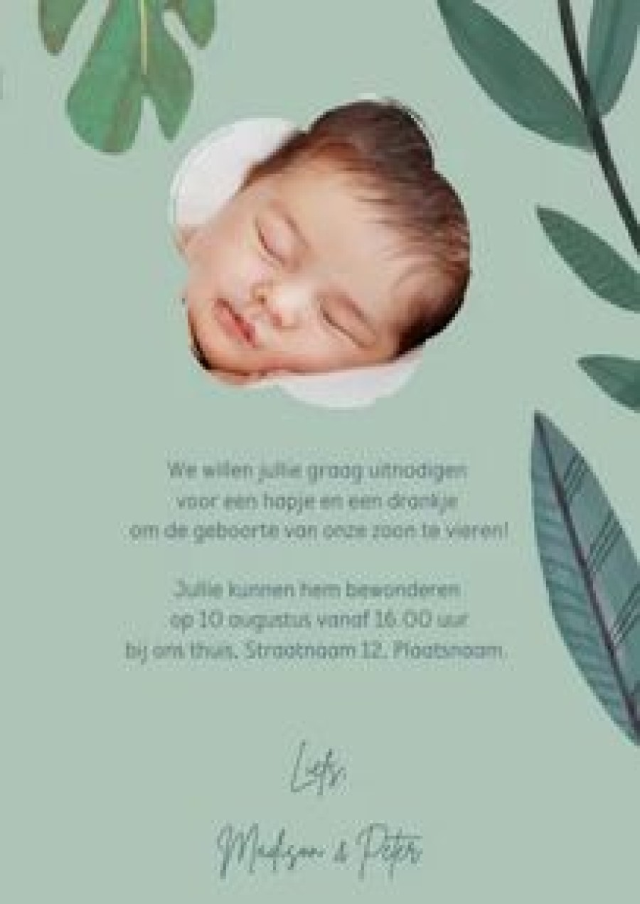 Uitnodigingen | Kaarten Kaartje2go Babyshower Uitnodiging Tijger In De Jungle