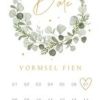 Communiekaarten | Kaarten Kaartje2go Save The Date Vormsel Eucalyptus Stijlvol Hartjes Klassiek