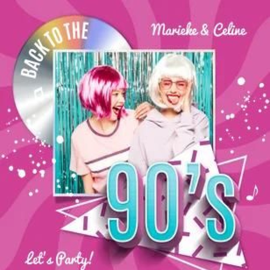 Uitnodigingen | Kaarten Kaartje2go 90'S Feestje Hip Trendy Foto Cd Single Uitnodigingskaart