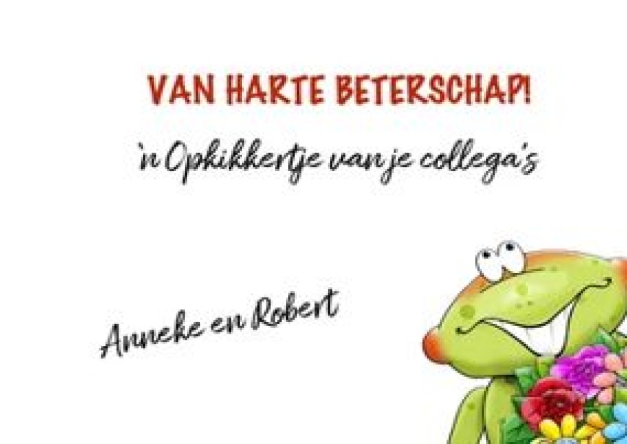 Beterschapskaarten | Kaarten Kaartje2go Leuke Beterschapskaart Voor Een Gewaardeerde Zieke Collega