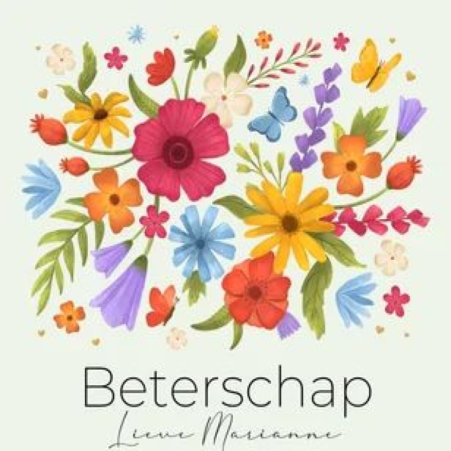 Beterschapskaarten | Kaarten Kaartje2go Beterschapskaart Algemeen Beterschap Bloemen Vlinders Hartje