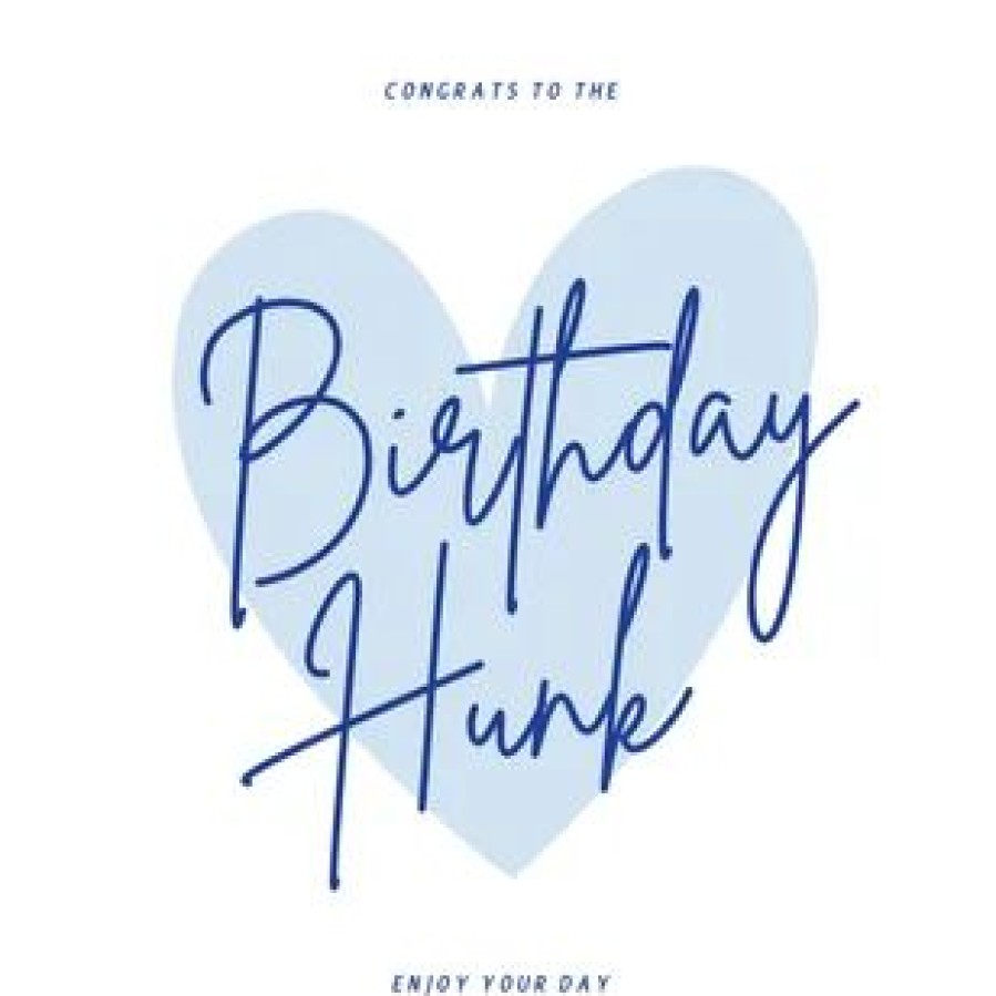 Verjaardagskaarten | Kaarten Kaartje2go Blauwe Verjaardagskaart Met Hart Birthday Hunk