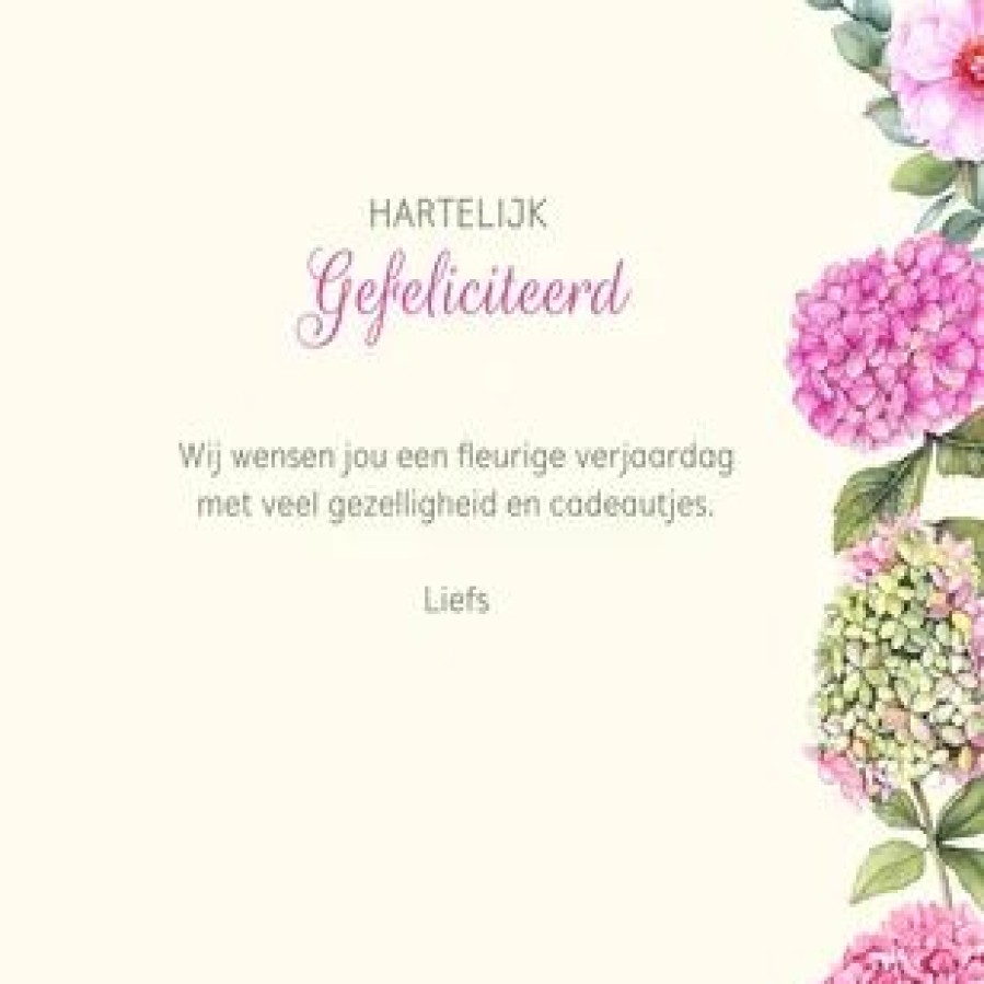 Verjaardagskaarten | Kaarten Kaartje2go Verjaardag Bloemen Label