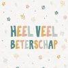 Beterschapskaarten | Kaarten Kaartje2go Beterschapskaart 'Heel Veel Beterschap' Met Bloemen