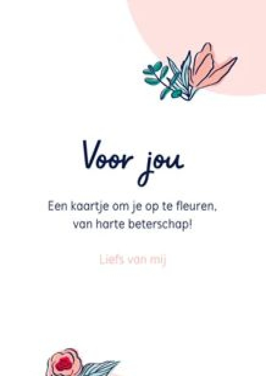 Beterschapskaarten | Kaarten Kaartje2go Beterschapskaart Hand Met Bos Bloemen