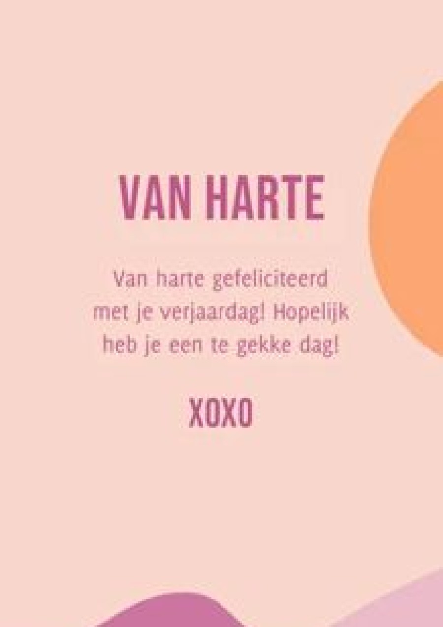 Verjaardagskaarten | Kaarten Kaartje2go Vrolijke Verjaardagskaart Hiep Hiep Trendy Roze