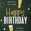 Verjaardagskaarten | Kaarten Kaartje2go Verjaardagskaart Man Bier Happy Birthday Confetti Goud