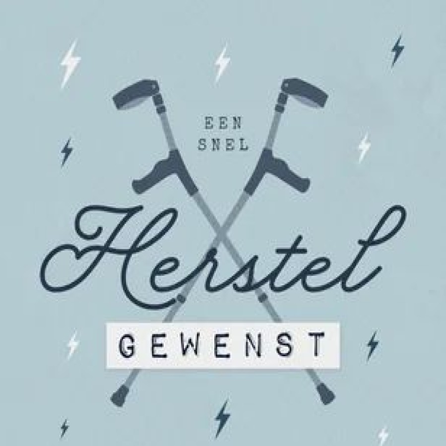 Beterschapskaarten | Kaarten Kaartje2go Beterschapskaart Snel Herstel Krukken