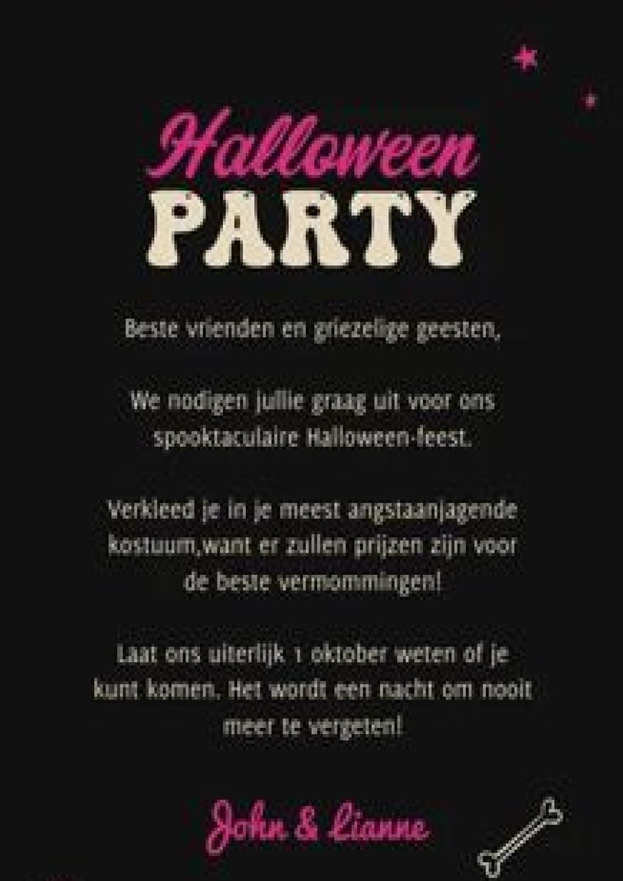 Uitnodigingen | Kaarten Kaartje2go Halloween Party Cocktails Dansende Skeletten Grappig