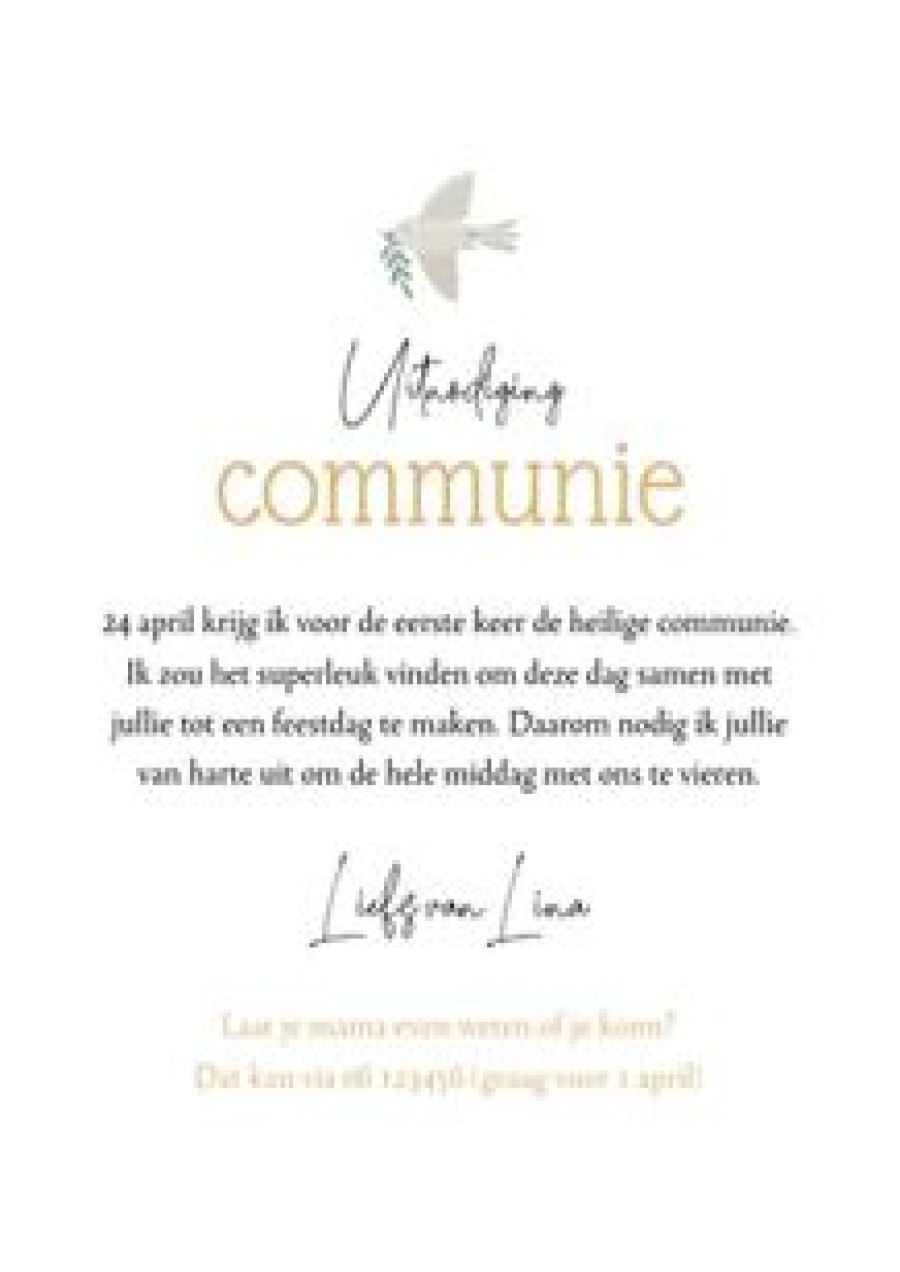 Communiekaarten | Kaarten Kaartje2go Communiekaart Uitnodiging Christelijk Jurk Kerk Sterren