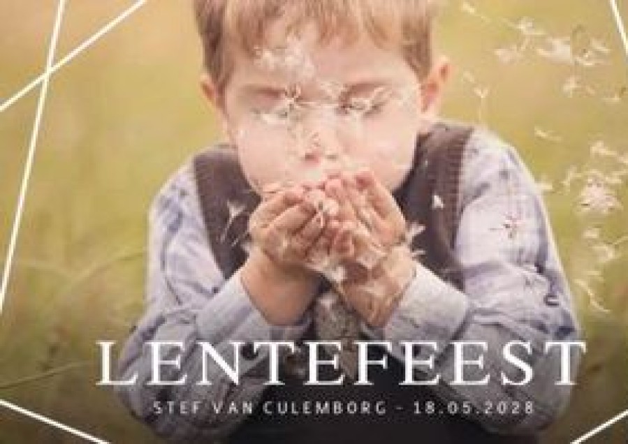 Communiekaarten | Kaarten Kaartje2go Uitnodiging Lentefeest Met Eigen Foto En Geometrische Lijnen