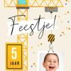 Kinderfeestjes | Kaarten Kaartje2go Kinderfeestje Hijskraan Uitnodiging Bouw Voertuigen Feestje