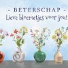 Beterschapskaarten | Kaarten Kaartje2go Leuke Beterschapskaart Met Vaasjes Met Geschilderde Bloemen