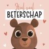 Beterschapskaarten | Kaarten Kaartje2go Beterschapskaart Heel Veel Beterschap Beer Hartjes Knuffel